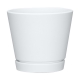 Mainstays Recycled Resin Planter With Attached Saucer White 8in x 8in x 72in