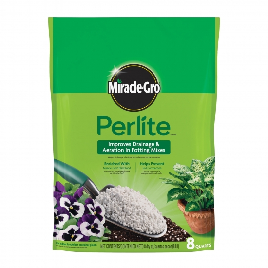 MiracleGro Perlite 8 qt Improves Drainage and Aeration in Potting Mixes