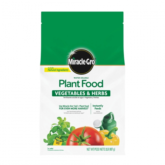 MiracleGro Water Soluble Plant Food Vegetables and Herbs 2 lb