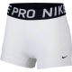 Nike Womens Pro 3 Training Short WhiteBlackBlack Small
