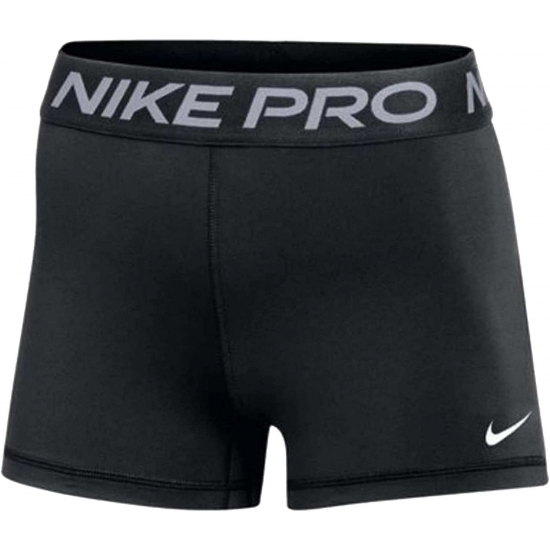 Nike Womens Pro 365 3 Shorts DH4863 010 BlackWhiteGrey Size Large