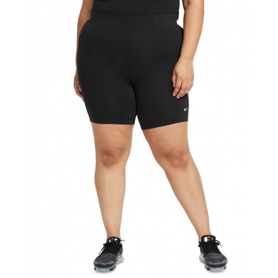 Nike Womens Sportswear Plus Size Essential MidRise Bike Shorts