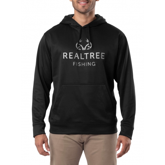 Realtree Fishing Mens Logo Performance Hoodie