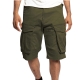 SMihono Deals Mens Beach Relaxed Casual Pure Color Outdoors Pocket Beach Work Trouser Cargo Shorts Pant Jeans Running Shorts Soft Cotton Flex Stretch Vacation Loose Gym Cargo Shorts Army Green 12