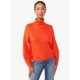 Scoop Womens Ribbed Oversized Turtleneck Sweater with Long Sleeves Sizes XSXXL