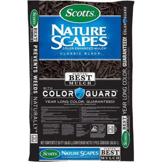Scotts Nature Scapes Color Enhanced Mulch Classic Black 2 cu ft