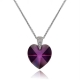 ONLINE Sterling Silver Purple Heart Necklace Created with Swarovski Crystals