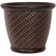 Suncast Resin PlanterLightweight Contemporary Flower Pot Dark Brown 18