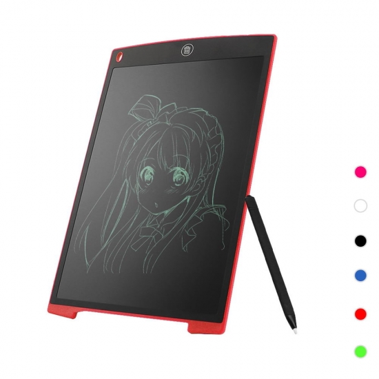 Tomshoo H12 12in LCD Digital Writing Tablet Handwriting Drawing Pads Red