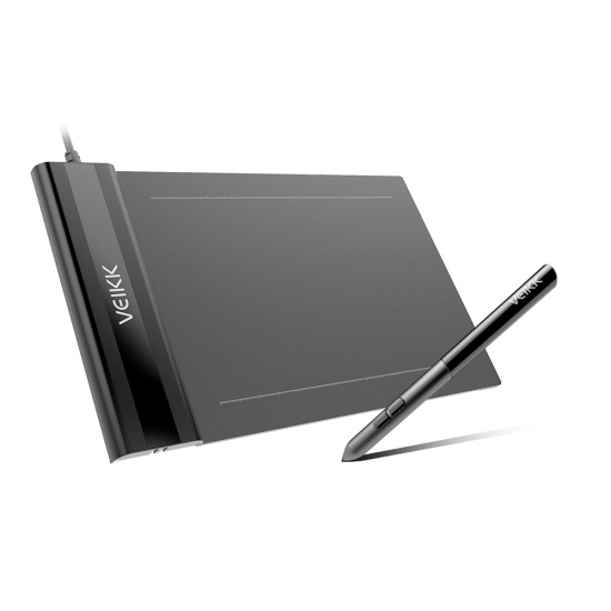 VEIKK S640 Digital Graphics Drawing Tablet 64 inch Pen Tablet with 8192 Levels Pressure Passive Pen 5080 LPI OneTouch Eraser Hand Painted Tablet