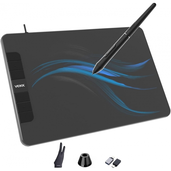 VEIKK VK640 Drawing Tablet 6 x4 inch OSU Tablet with BatteryFree Stylus for AndroidWindows and Mac OSSupport Tilt Function8192 Level Pressure