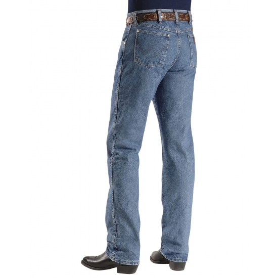 Wrangler Mens 47Mwz Premium Performance Cowboy Cut Regular Fit Prewashed Jeans Stonewash 33W x 32L