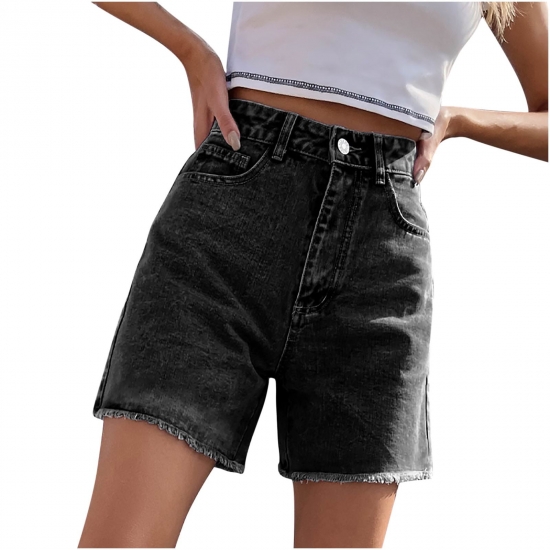 Zodggu Womens Black Bermuda Shorts Plus Size Womens Casual Denim Shorts Summer Fashion HighWaisted Jeans Strench Cargo Pants Bermuda Trendy Shorts 10