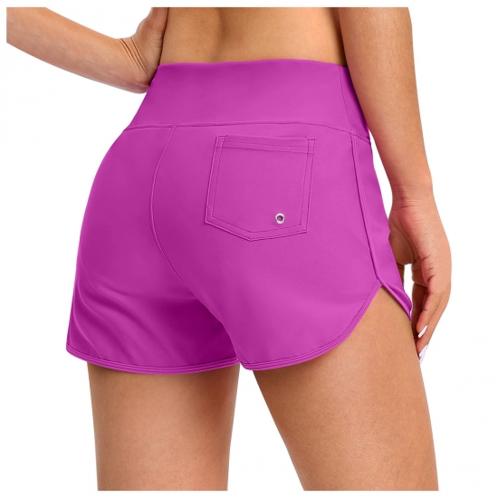 Zodggu Womens Pink Plus Size Shorts Womens Summer Fashion Casual Shorts With Pockets Elastic High Waisted Tummy Control Swimsuit Bathing Shorts Pants Trendy Shorts 6