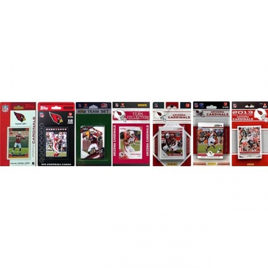 C & I Collectables CandICollectables ARIZCARD713TS NFL Arizona Cardinals 6 Different Licensed Trading Card Team Sets