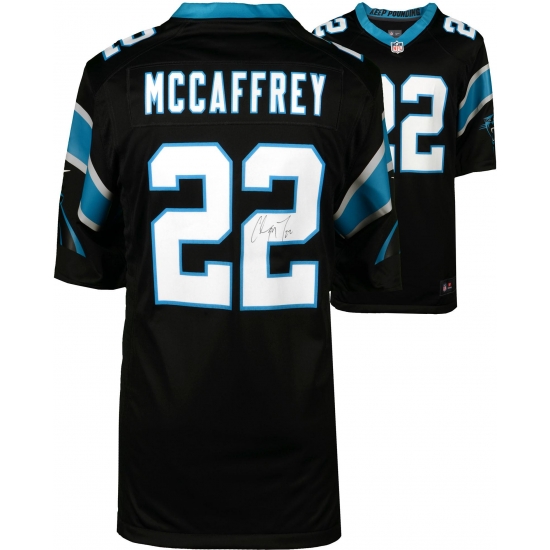 Christian McCaffrey Carolina Panthers Autographed Game Black Jersey - Fanatics Authentic Certified