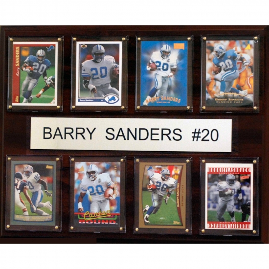 C & I Collectables C&I Collectables NFL 12x15 Barry Sanders Detroit Lions 8-Card Plaque