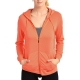 DailyWear Womens Long Sleeve Thin Cotton Full Zip Up Hoodie Jacket Coral Small