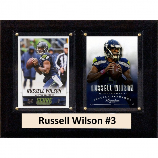 C & I Collectables C&I Collectables NFL 6x8 Russell Wilson Seattle Seahawks 2-Card Plaque