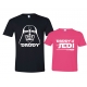 Texas Tees Father Daughter Shirt, Darth Vader Tee, Daddy's Jedi, Mens Medium & Pink Size5/6