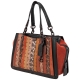 Coach Signature Canvas Patchwork Stripes And Snakeskin Detail Dreamer Bag