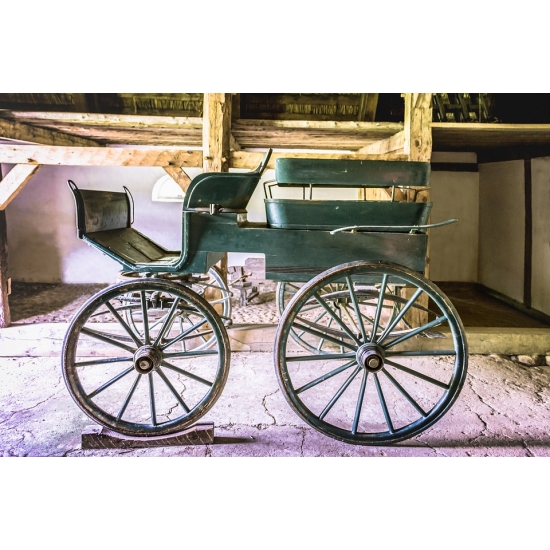 Home Comforts Coach Old Coach Wooden Coach Horse Drawn Carriage-20 Inch By 30 Inch Laminated Poster With Bright Colors And Vivid Imagery-Fits Perfectly In Many Attractive Frames