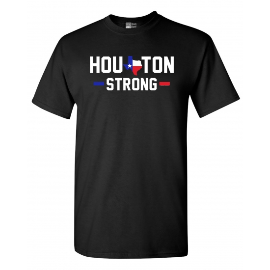 Beach Open Houston Strong Map 2017 Survivor DT Adult T-Shirt Tee