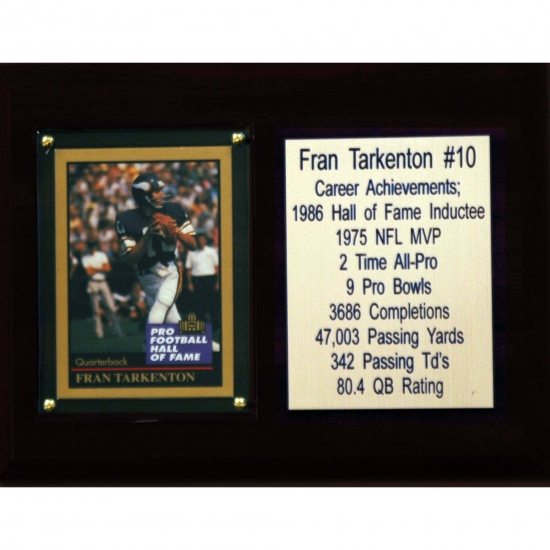 C & I Collectables C&I Collectables NFL 6x8 Fran Tarkenton Minnesota Vikings Career Stat Plaque
