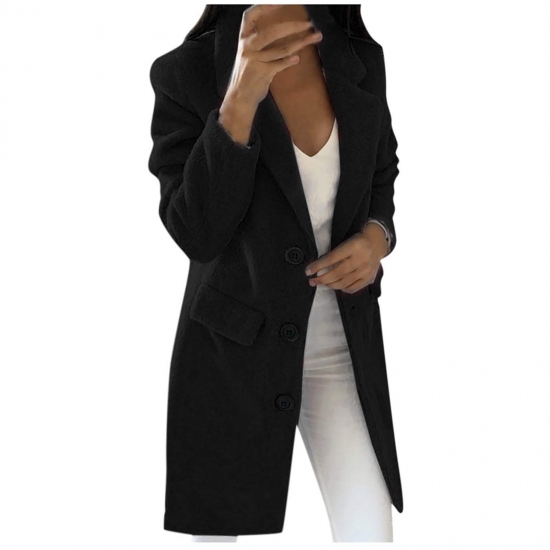 LYXSSBYX Women Long Sleeve Shacket Jacket Hot Sale Clearance Fashion Womens Warm Faux Coat Cardigan Winter Solid Long Sleeve Outerwear