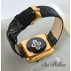 DE Billas Luxury 42MM Iwatch *SERIES 2* 24K Gold Plated W/OEM Black Sport Band