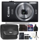 Canon IXUS 185 / ELPH 180 20MP 16x ZoomPlus Black Digital Camera with Top Accessory Bundle