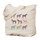 CafePress - Colorful Horse Pattern Tote Bag - Natural Canvas Tote Bag, Cloth Shopping Bag